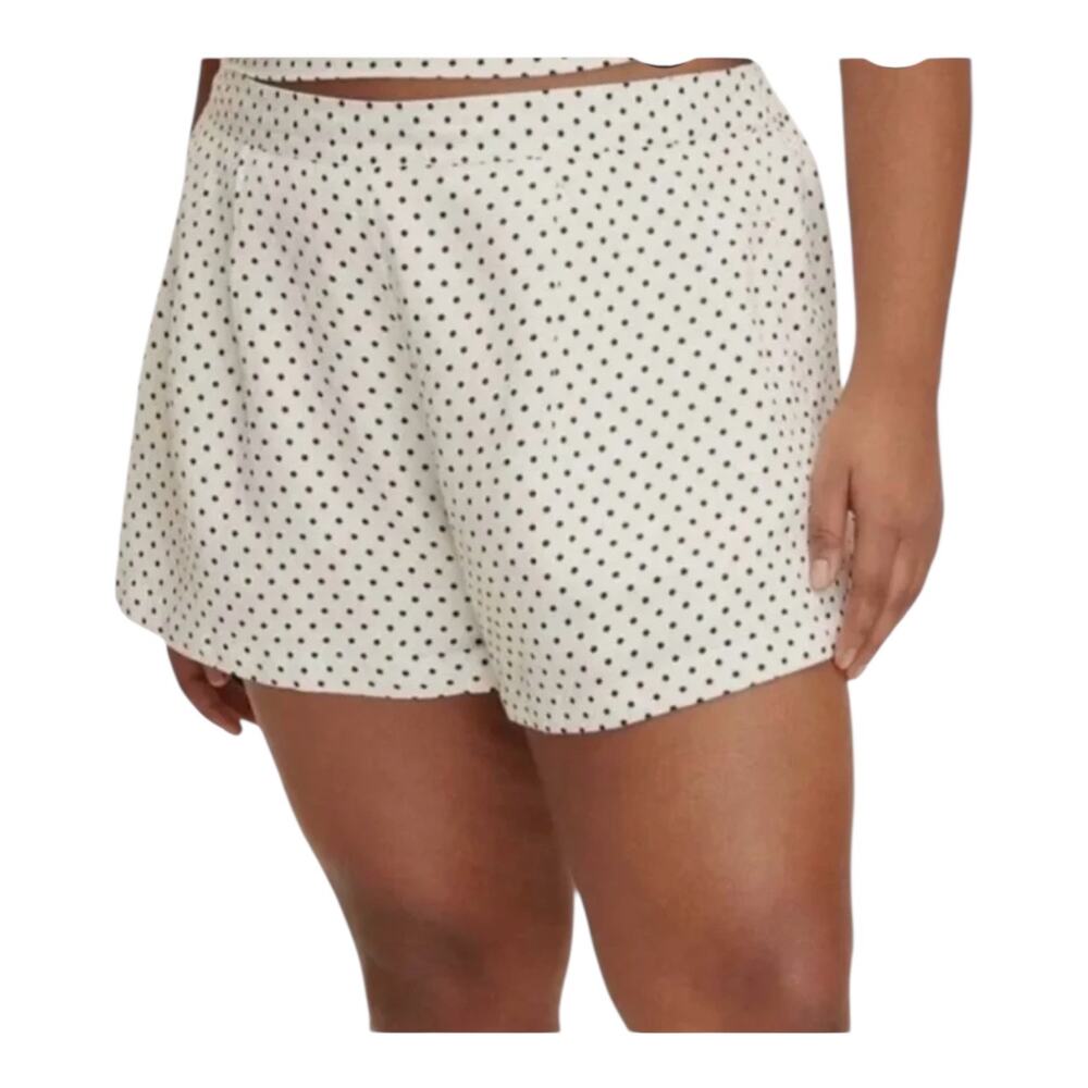 Kate Spade New York X Target white Polka Dot  Linen Blend 3" Shorts Size Large